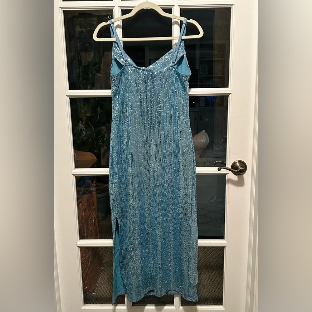bebe Disco Dot Maxi Dress 
Large - Picture 5 of 7